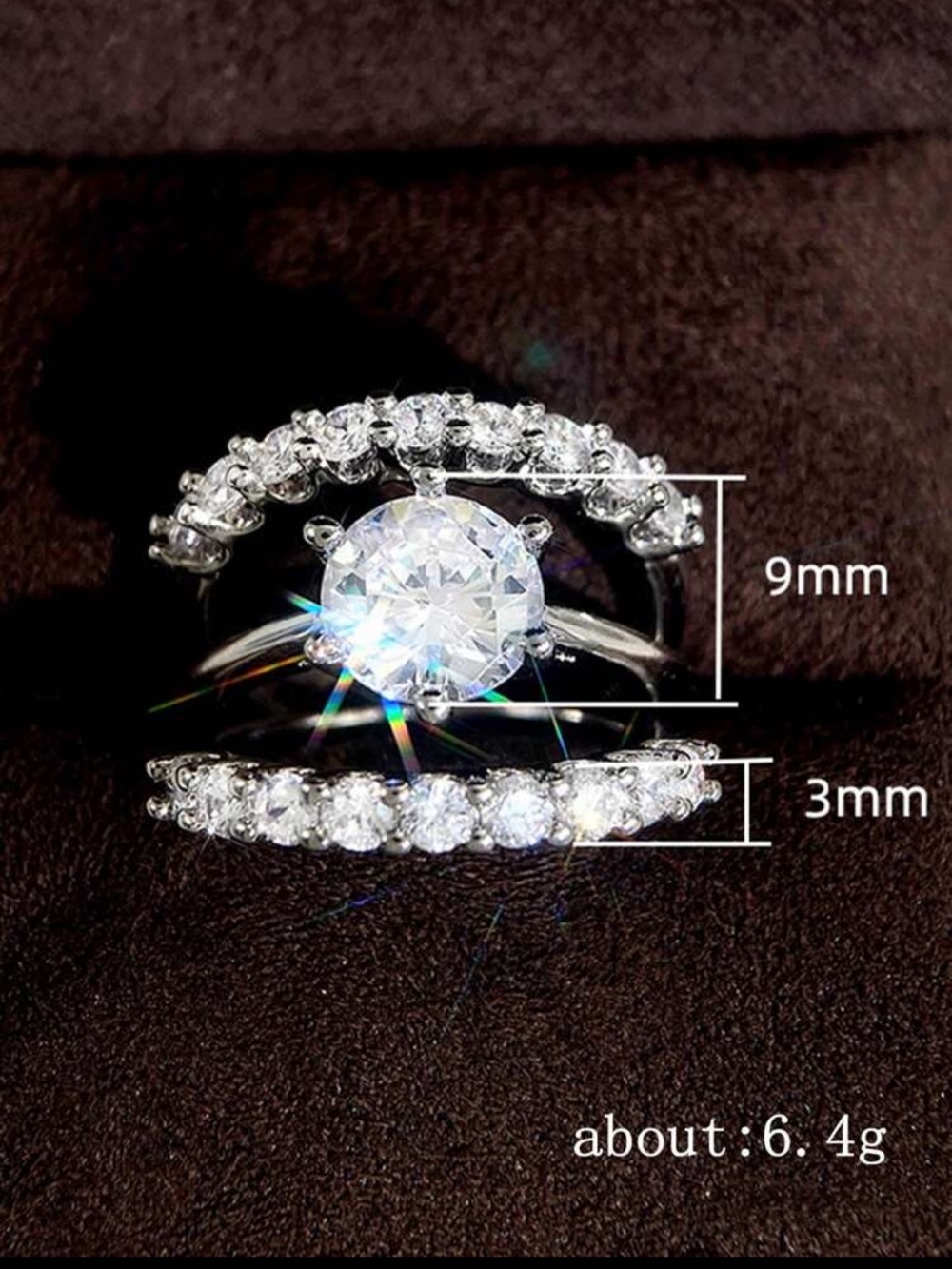 Silver ring set - Picture 3 of 3